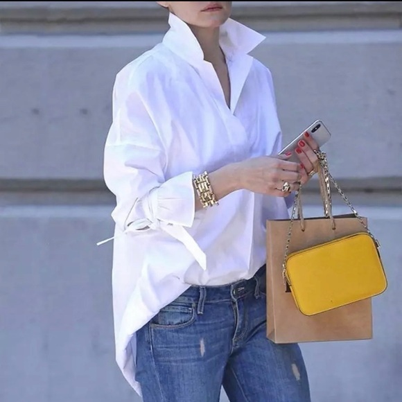 Soft Purple Shirt/Blouse w/Ties - Picture 2 of 4